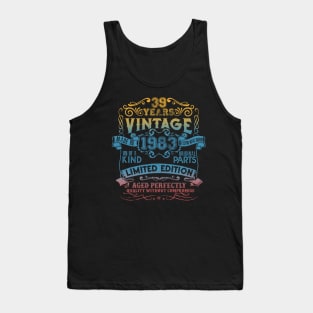 39 Years old Vintage 1983 Limited Edition 39th Birthday Tank Top